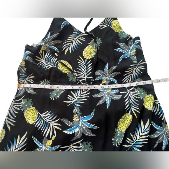 Leading Star Women’s size medium Pineapple Themed Black Maxi Dress🍍 new with tag - Picture 7 of 11